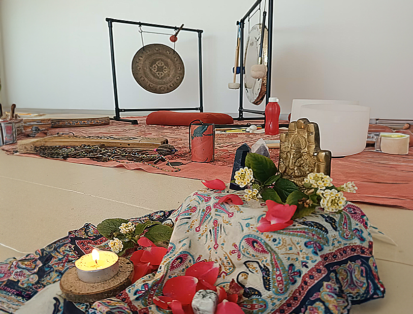 Sesión de activación energética kundalini con musica en vivo - sonoterapia - baños de gong